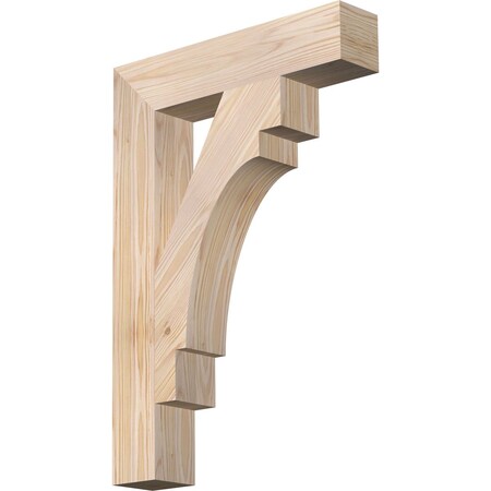 Ekena Millwork Merced Block Smooth Bracket, Douglas Fir, 3 1/2"W x 18"D x 26"H BKT04X18X26MRC05SDF